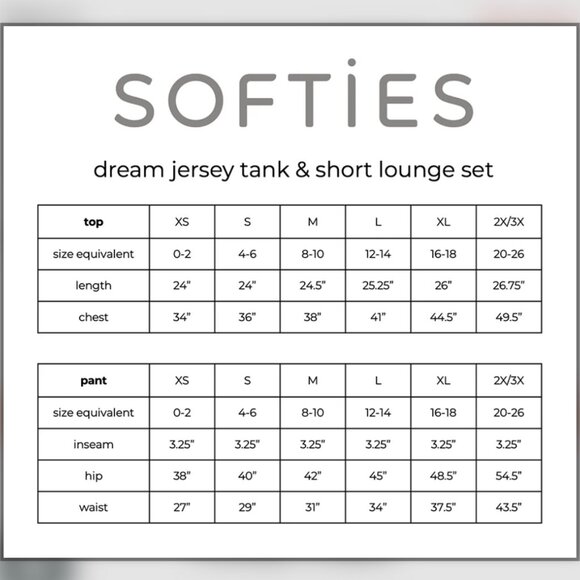 NWT Softies Dream Jersey Tank Top with Shorts Set Indigo Blue Size Small $120 - Picture 4 of 8